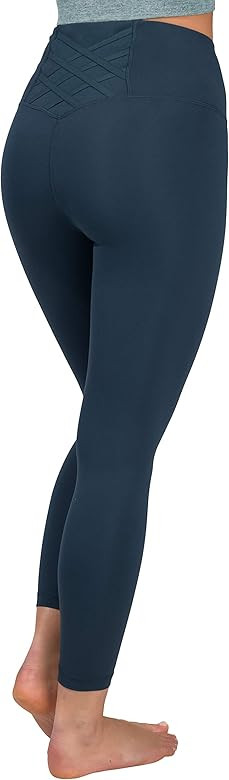 Yogalicious High Waist Squat Proof Criss Cross V-Back Ankle Length Leggings | Amazon (US)