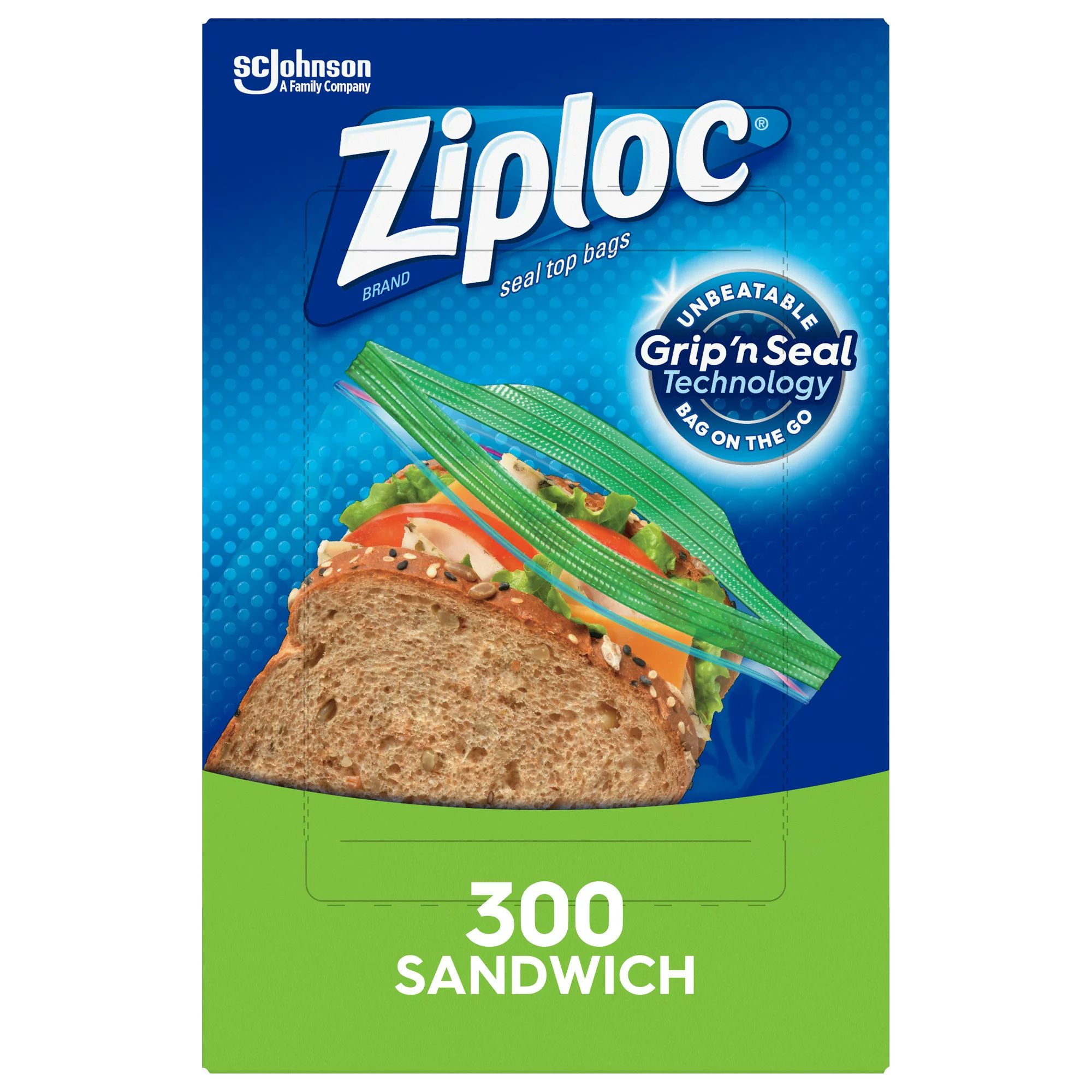 Ziploc Brand Sandwich Bags with Grip 'n Seal Technology, 300 | Walmart (US)