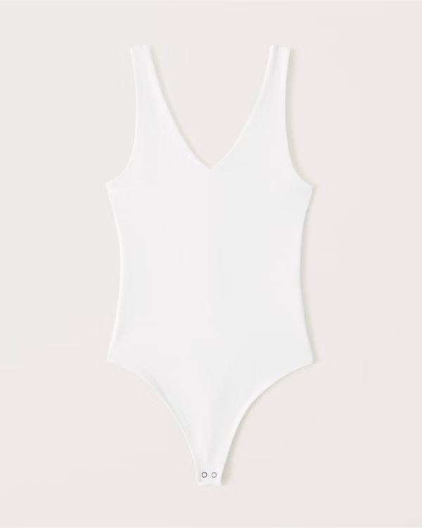 Women's Double-Layered Seamless V-Neck Bodysuit | Women's Tops | Abercrombie.com | Abercrombie & Fitch (US)
