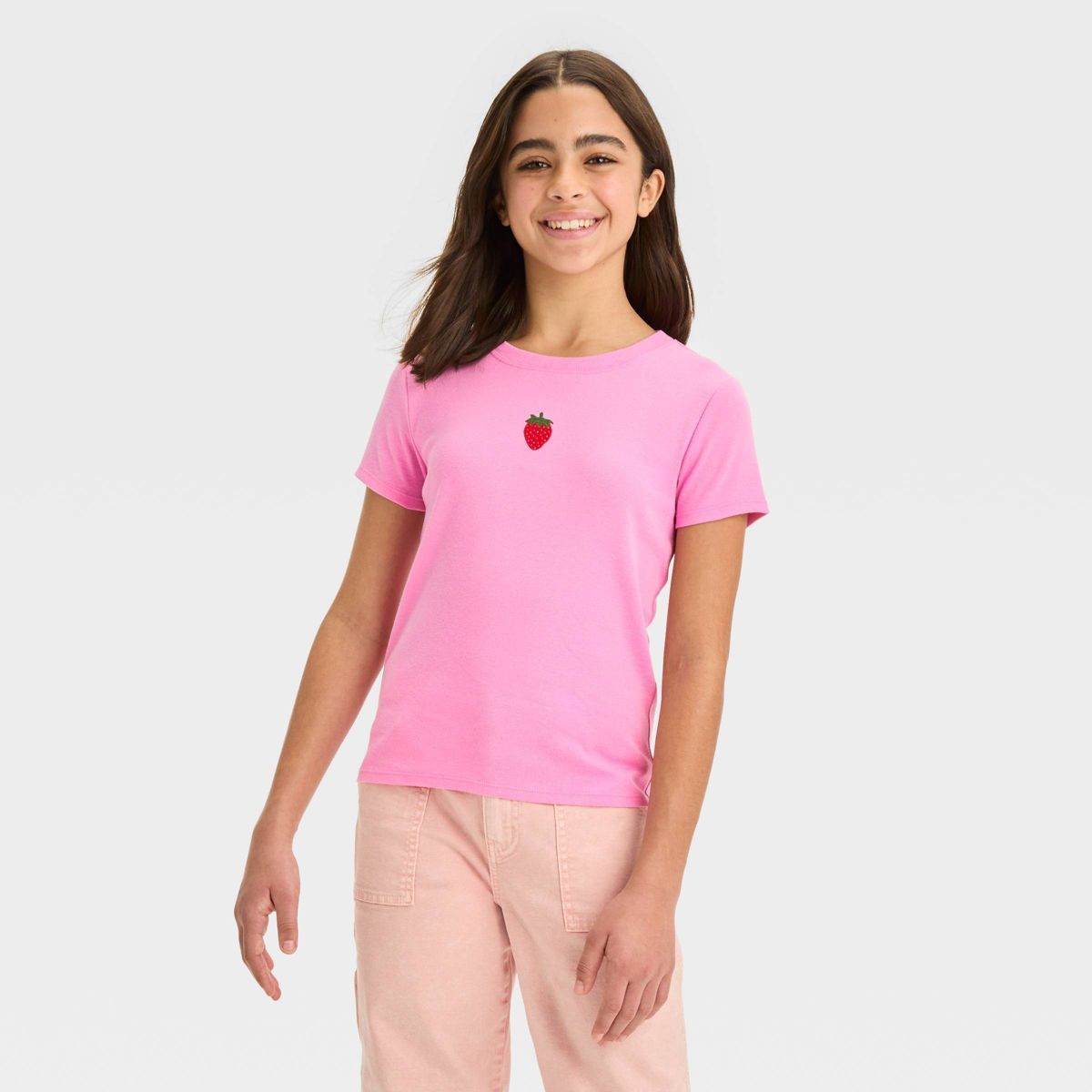 Girls' Short Sleeve Embroidered Baby T-Shirt - art class™ | Target