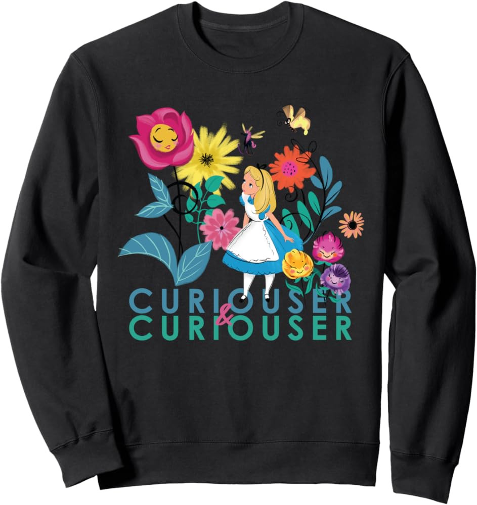 Disney Alice in Wonderland Curiouser & Curiouser Sweatshirt | Amazon (US)