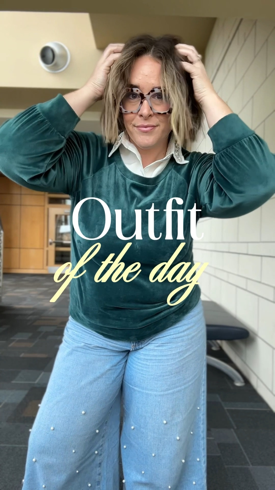 The jeans are absolute perfection! I love the wide leg and pearl accents

#LTKootd #LTKMidsize #LTKOver40