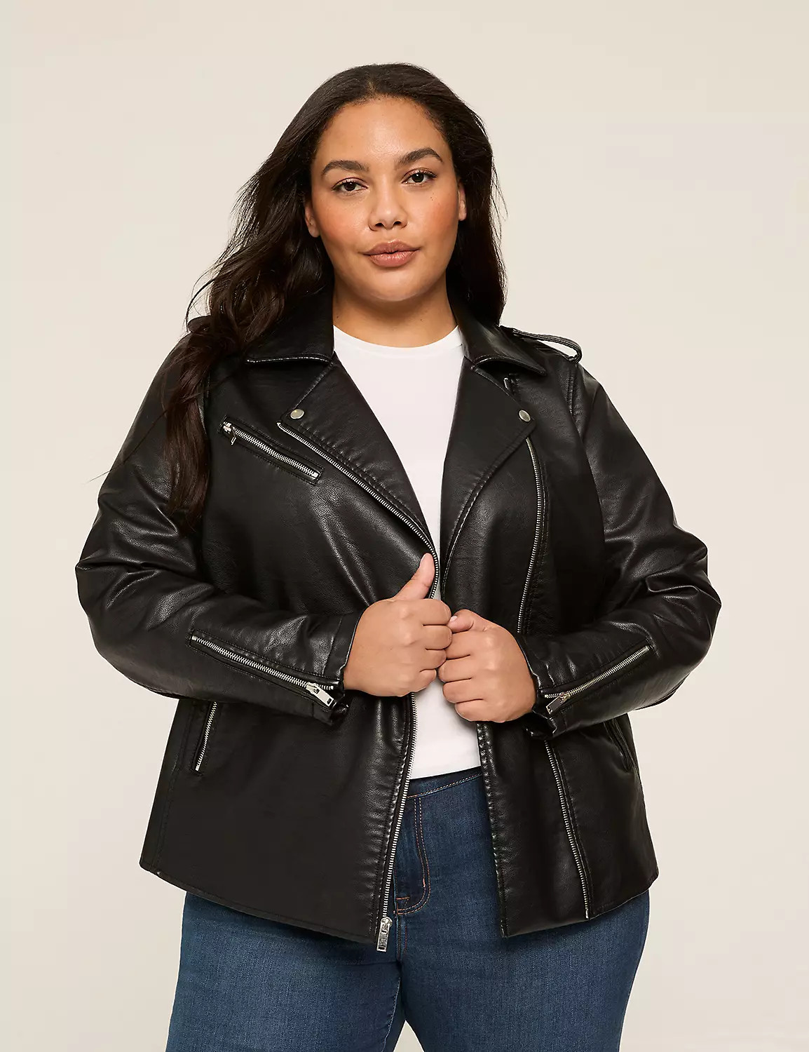 Black Moto Jacket 1137474 | LaneBryant | Lane Bryant (US)