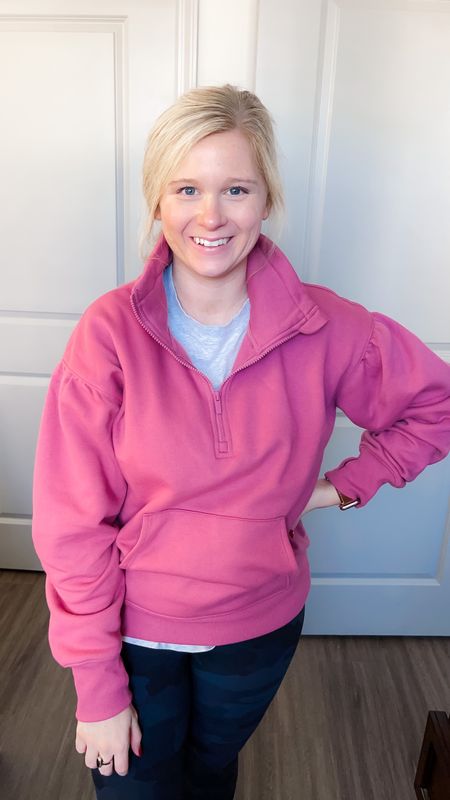 The cutest pullover under $25! 

Pullover, quarter zip pullover, pink pullover target find  

#LTKstyletip #LTKunder50 #LTKfit