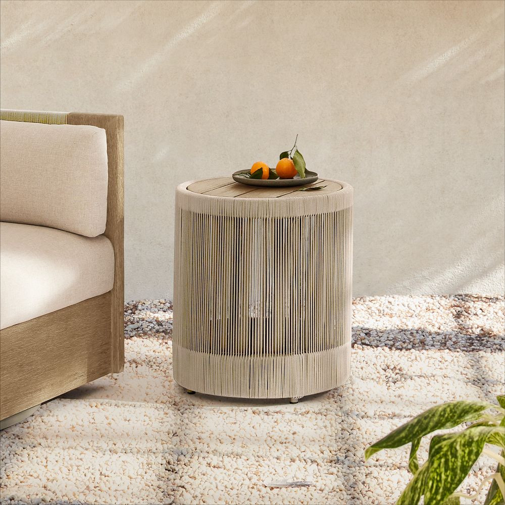 Porto Outdoor Round Side Table (17") | West Elm (US)