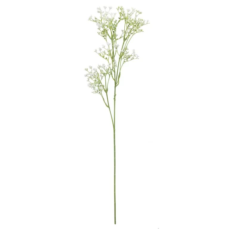 29" Artificial Silk White Gypso Long Stem, by Mainstays | Walmart (US)