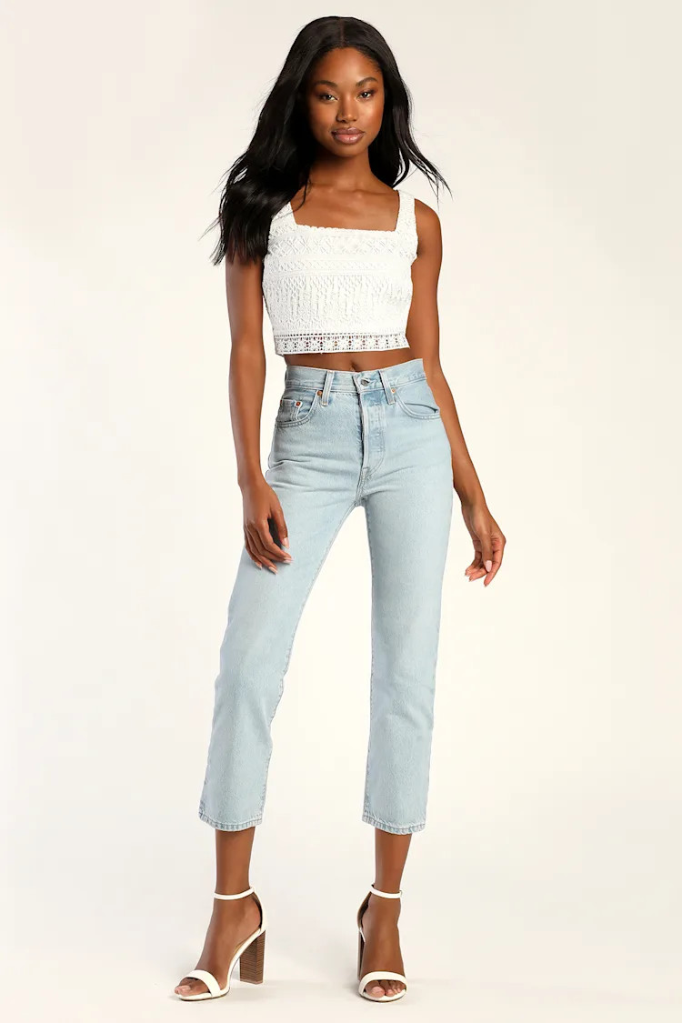 Romance Forever White Crochet Lace Crop Top | Lulus