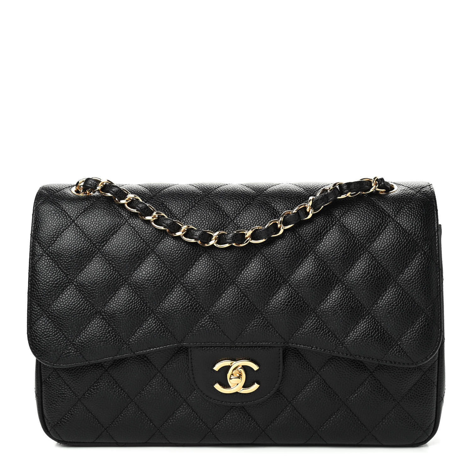 CHANEL

Caviar Quilted Jumbo Double Flap Black | Fashionphile