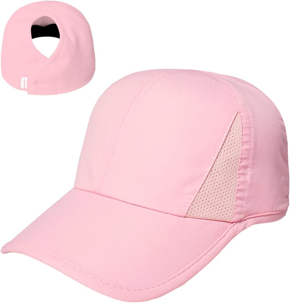 Ponyflo Womens Ponytail Baseball Cap - Ponytail Hats for Women, Curly Hair Ponytail Hat, Baseball... | Amazon (US)