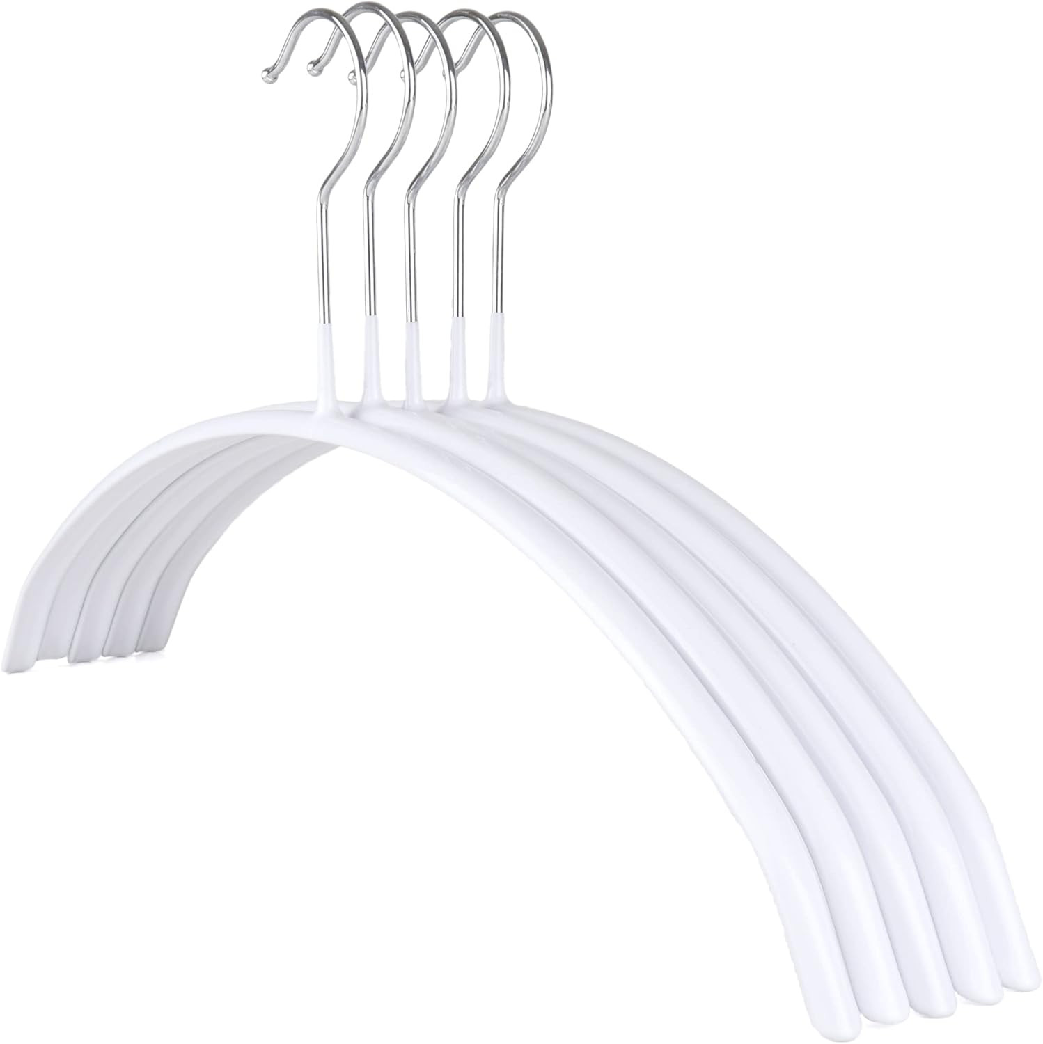 The Hanger Store 10 White Non Slip Rubber Coat Hangers, Metal Clothes Hangers Perfect for Knitwea... | Amazon (UK)