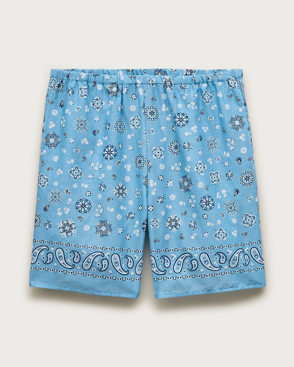Cotton voile bandana short in paisley print | J. Crew US