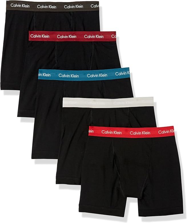 Calvin Klein Men's Cotton Stretch Holiday 5-Pack Boxer Brief | Amazon (US)