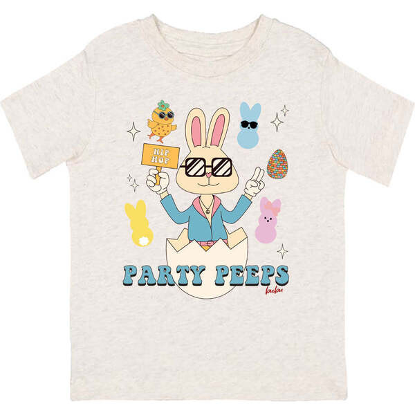 Party Peeps Crew Neck Short Sleeve Tee, Natural | Maisonette