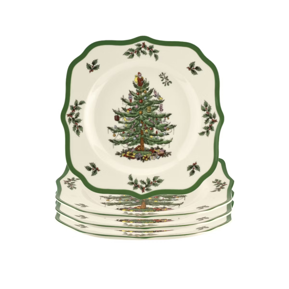 Spode Christmas Tree Scalloped Salad Plate - Set of 4 | Target