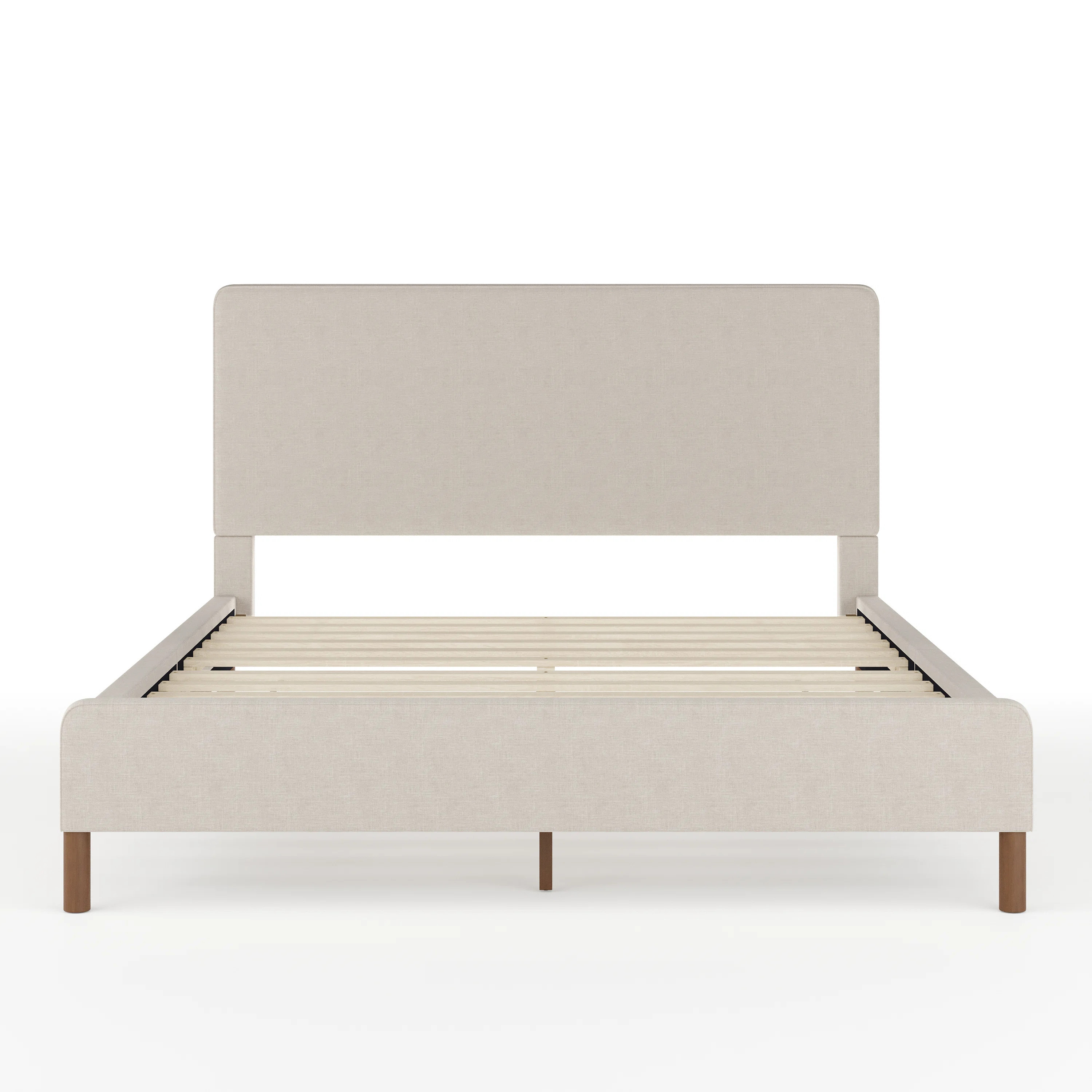 Martha Stewart Britta Upholstered Platform Bed With Piped Detail Headboard | Wayfair North America