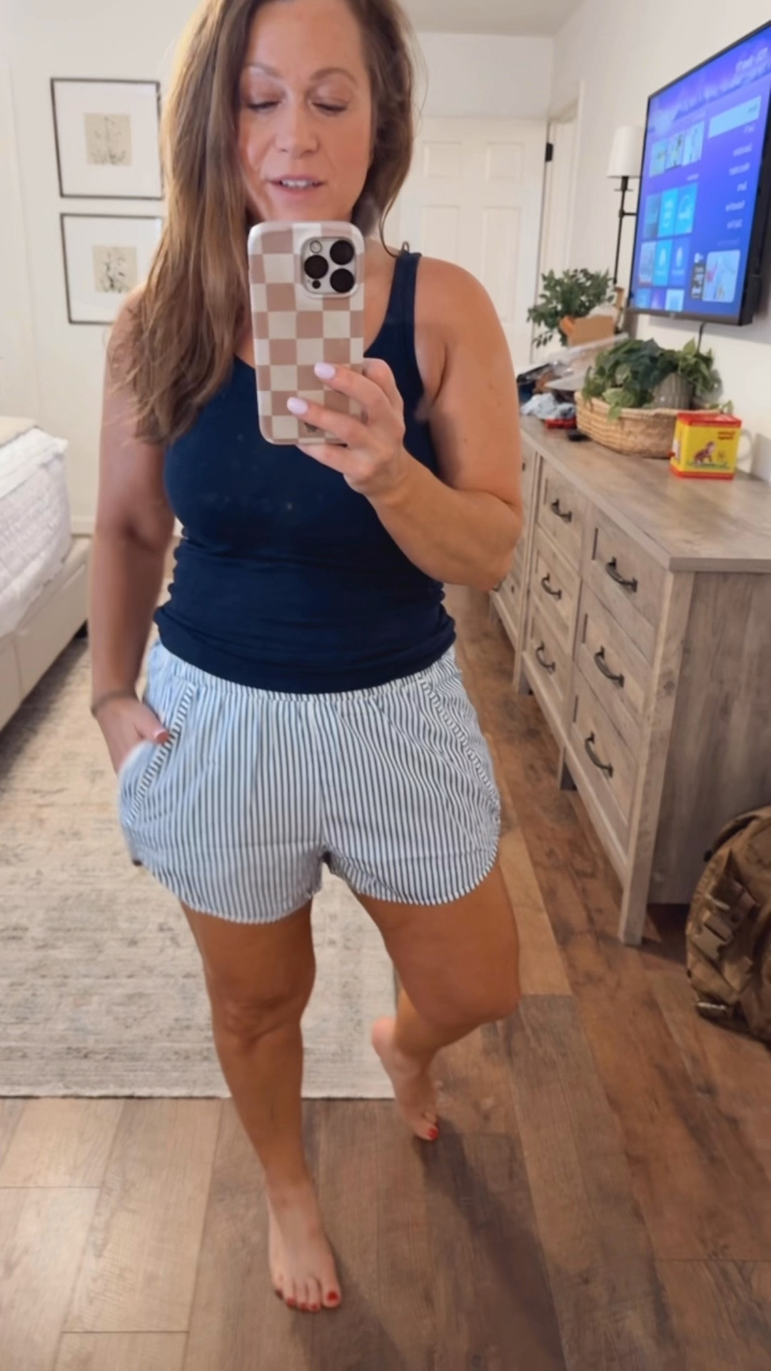 My favorite brand of athletic shorts now come in stripes and gingham !!! 
So many color options too!

I and a size 6, and wear a medium

#LTKOver40 #LTKPetite #LTKootd