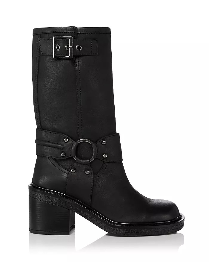 Women's Buckled Block Heel Moto Boots - 100% Exclusive | Bloomingdale's (US)