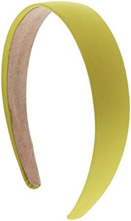 Motique Accessories 1 Inch Satin Headband for Women and Girls - Light Olive | Amazon (US)