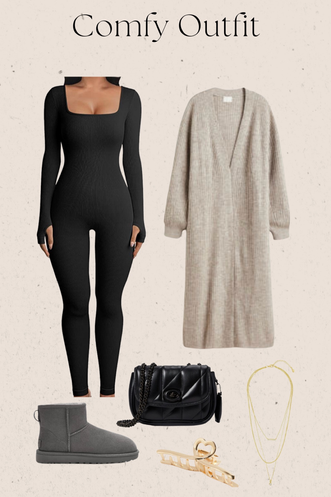 outfit inspiration, outfit inspo, winter style, fashion style, winter outfit, aesthetic outfit, pinterest girl, cozy outfits, comfy outfits, active jumpsuit, black jumpsuit, long cardigan, coach bag, black shoulder bag, puffy bag, mini ugg outfit, grey ugg boots, lazy day outfit, comfy casual, comfy cute, amazon comfy, casual outfits, casual winter outfits

#pinterestgirl #pinterestgirls #pinterestaesthetics #pinterestvibes #pinterestfashion #pinterestlook #pinterestoutfit #pinterestoutfits #neutraloutfits #neutraloutfit #simpleoutfit #cozyoutfit #cozyoutfits #comfyfashion #comfystyles #winterfashiontrends #winterfashion2022 #poseinspiration #winteroutfitideas

#moodboardaesthetic #theweeklystreet #povoutfit #streetwearbabe #outfitdiaries#howiwearit #cuteandcasual #discoverunder10k #whowhatwearing #aestheticgirl #outfitofthedaybabe #aestheticfashion 
#pinterestgirl #streetwearinspo

#holidayvibes #holidayaesthetic #christmasmood #christmastime #christmasmoodactivated #holidayvibe #decemberaesthetic #decemberdaily #decembermood #casualstyle #winterstyle #casualoutfit 

#LTKFind #LTKU #LTKSeasonal