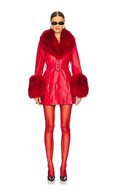 Roxy Leather Coat With Fur Trim
                    
                    Susanna Chow | Revolve Clothing (Global)