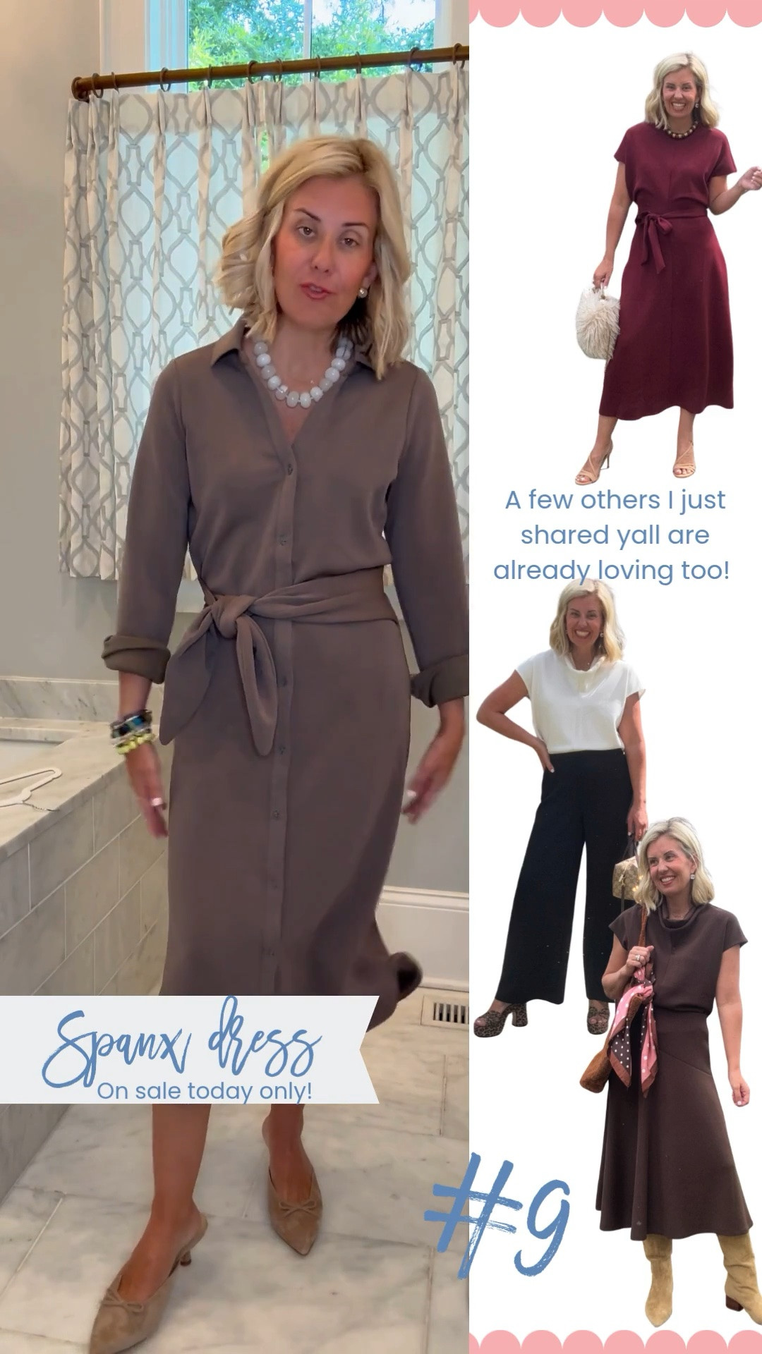 No matter what is on your agenda, Spanx Air Essentials will get you there! We are wearing these fabulous pieces ALL the ways.
True comfort and stylish loungewear that just gets better and better.

*Code - LTK20 for 20% off full-priced styles sitewide in the LTK app 9/25 & 9/26 only 

Sizing:
Draped Maxi Dress - xs
Draped Jumpsuit - small petite
Draped Tee - xs
Draped Midi Skirt - small
Crewneck Striped Top - xs
Booty Boost Leggings - small 7/8
Air Essentials Tee - xs
Pleated Wide Leg Pants - small petite

@Spanx  #spanxpartner

#LTKdayinmylife #LTKSeasonal #LTKOver40