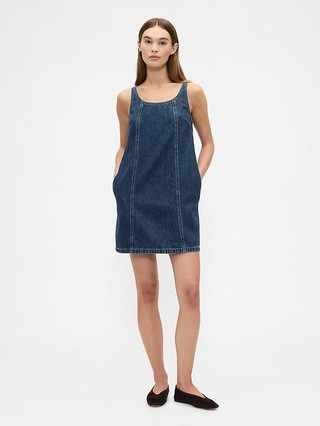 Denim Scoopneck Mini Dress | Gap Factory