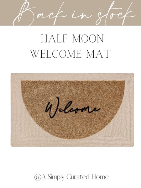 Half moon welcome mat is back in stock! Amazon find, welcome doormat 

#LTKhome #LTKfindsunder50 #LTKSeasonal
