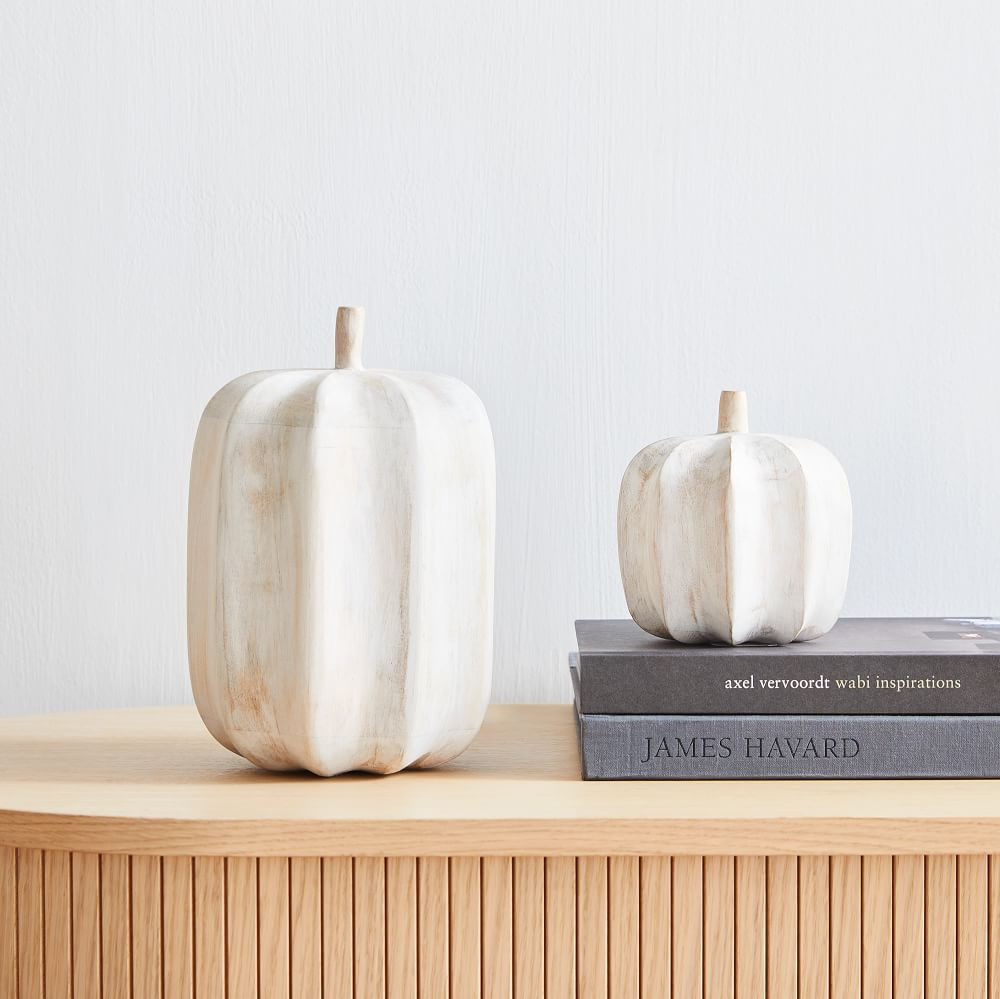 Carved Wood Pumpkin Objects | West Elm (US)