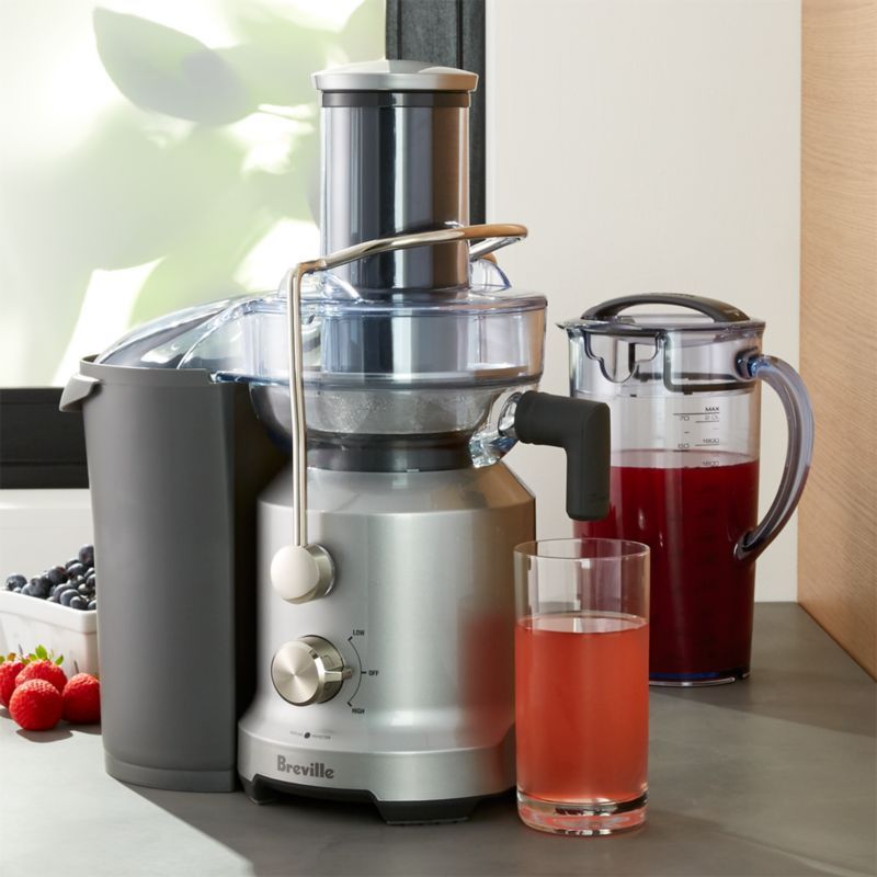 Breville Juice Fountain Electric Cold Press Juicer BJE430SIL + Reviews | Crate & Barrel | Crate & Barrel