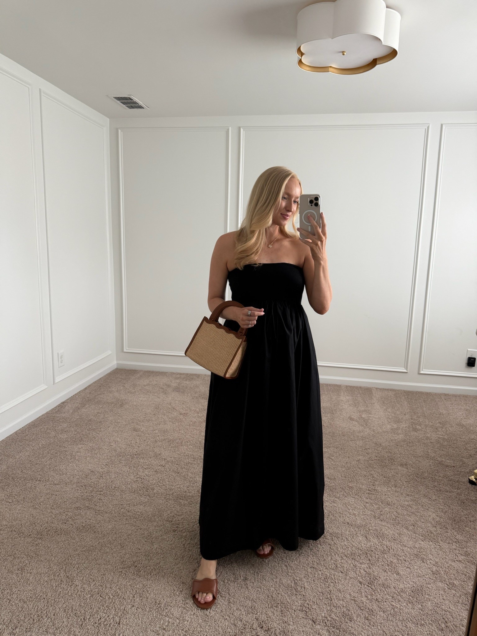 Pretty resortwear look! This black, strapless, maxi dress is from Walmart and under $40! Wearing size small. It’s bump friendly. Summer dresses // maxi dresses // vacation dresses // strapless dresses // resortwear // Walmart dresses // summer event dresses 

#LTKBump #LTKFindsUnder50 #LTKTravel