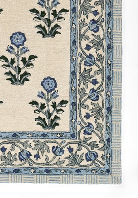 Cotswold COT-2 Blue Wool Hand-Tufted Area Rug | Rugs Direct