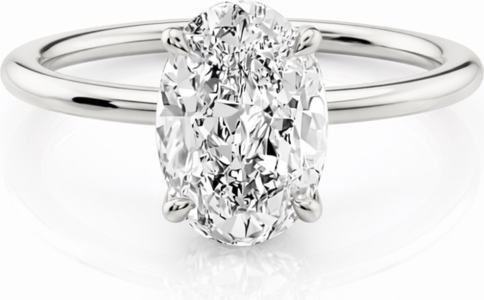 Elena Oval Moissanite Solitaire Vermeil Ring | Nordstrom