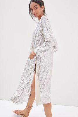 Dulcinea Sequined Duster Jacket | Anthropologie (US)