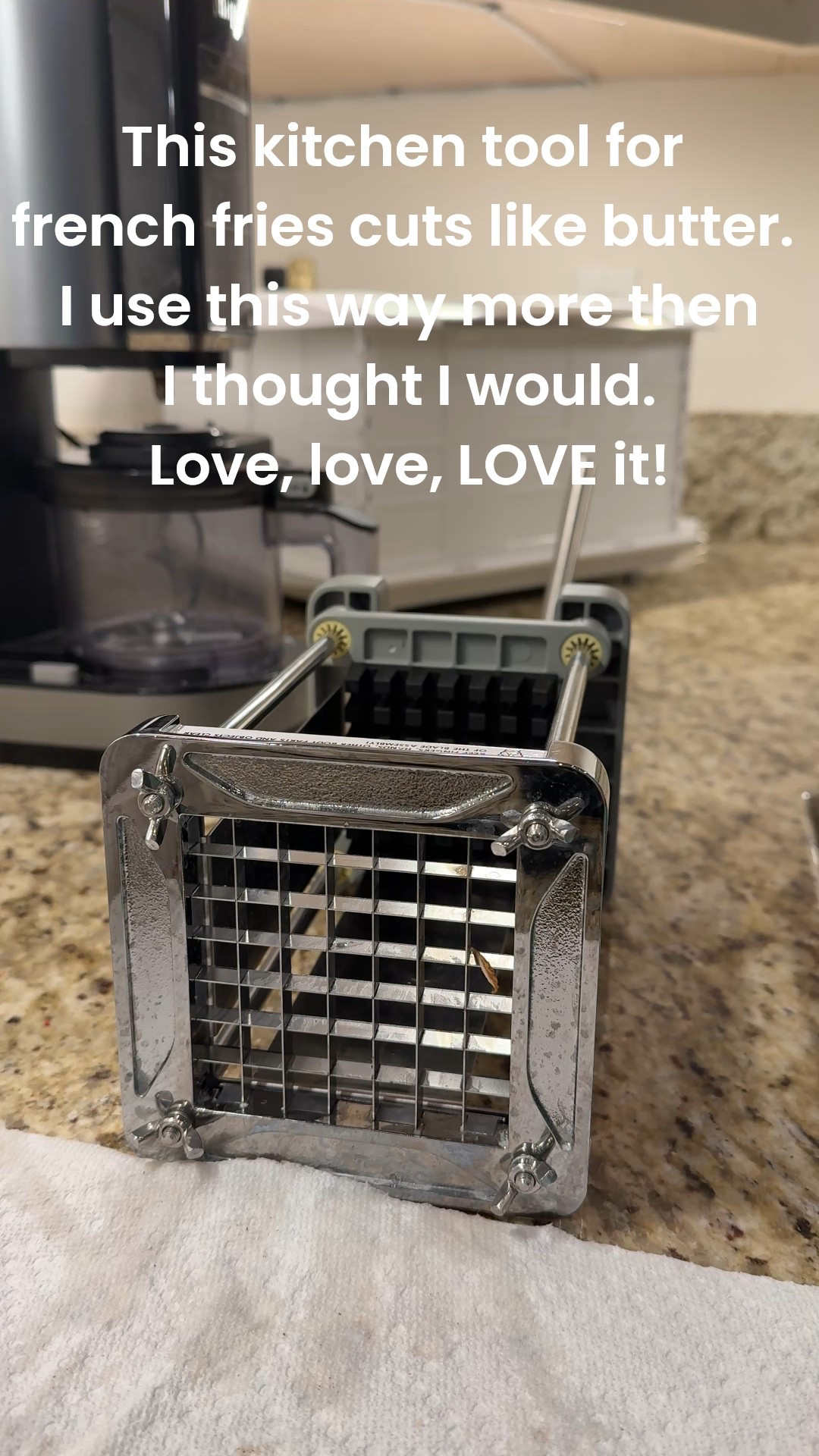 I love this kitchen gadget so much. I use this even way more then I thought that I would. I love to cut extra potatoes and flash freeze them over night on sheet pans. Then I will portion them  into single servings for quick meals. Have you recently read the ingredients on the back of frozen French fries from the store?😳

#LTKFamily #LTKFindsUnder100 #LTKHome