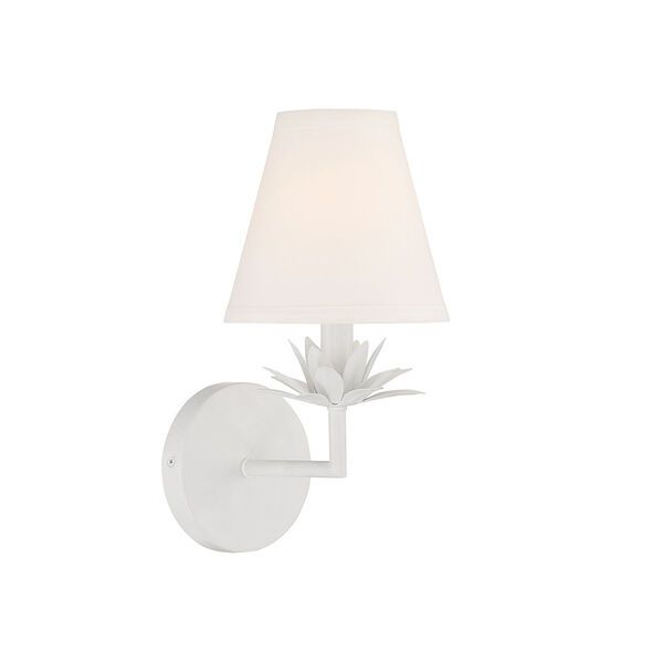 Lowry White Six-Inch One-Light Wall Sconce | Bellacor