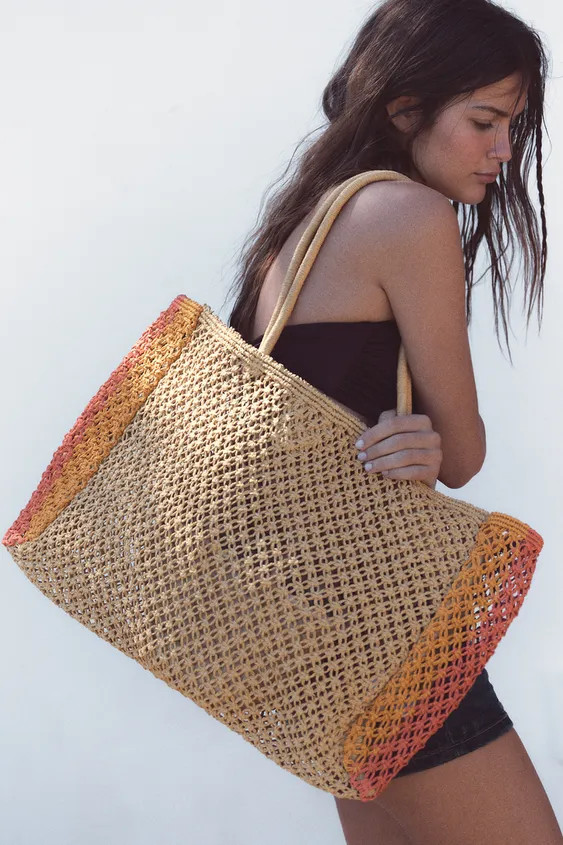 COMBINED BRAIDED-EFFECT TOTE BAG | Zara UK
