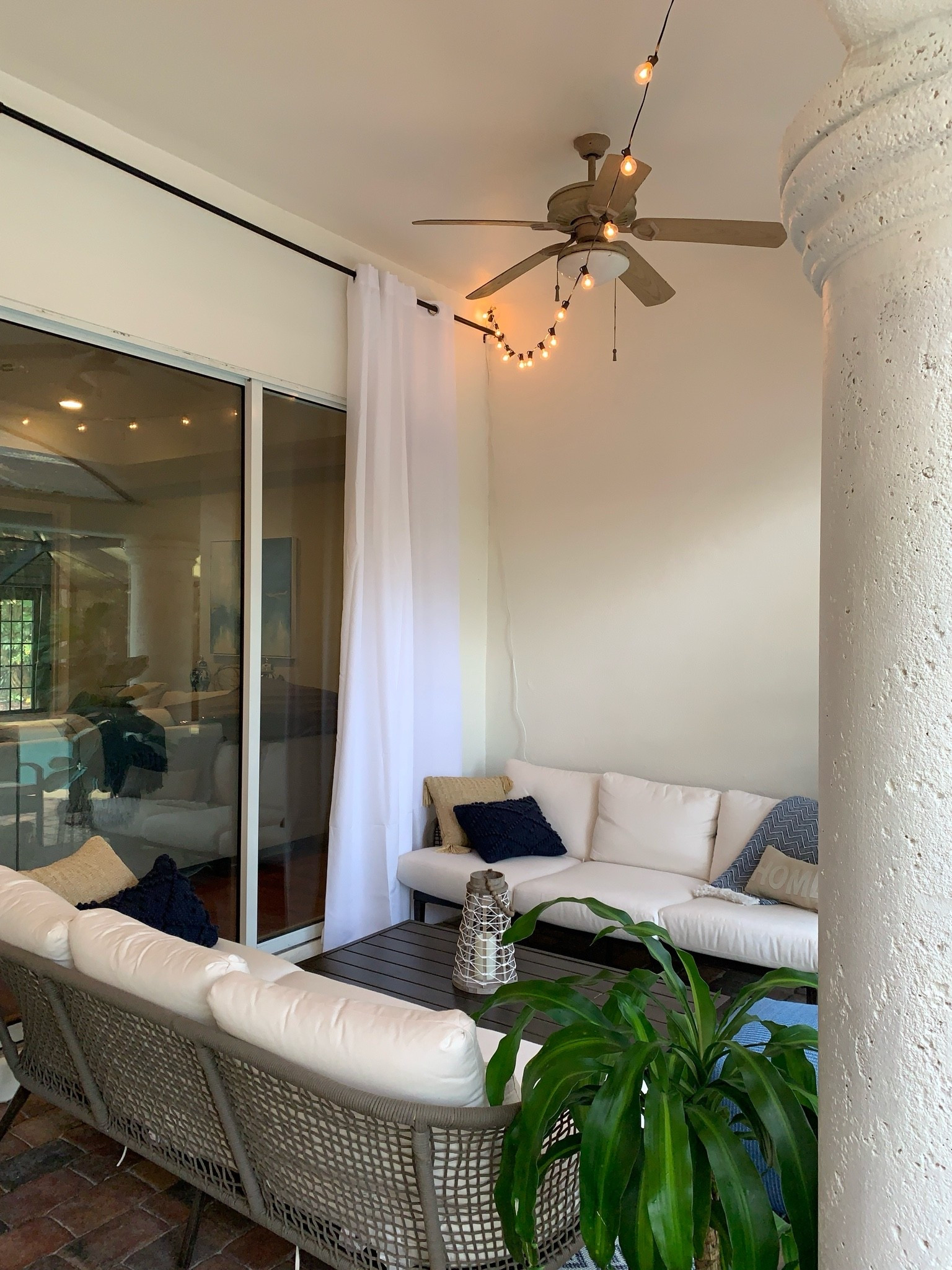Patio string lights and outdoor curtains add a nice touch to patio spaces.
Patio decor, outdoor decor, amazon home

#LTKHome #LTKdayinmylife #LTKSeasonal
