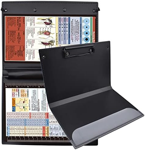 Folding Nursing Clipboard, Lightweight A4 Size Clipboard with 2 in1 Reference Decals for Doctors,... | Amazon (US)
