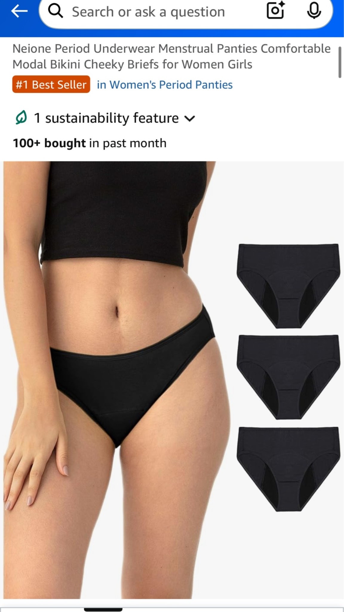 Amazon size XS Neione Period Underwear Menstrual Panties Comfortable Modal Bikini Cheeky Briefs for Women Girls

#LTKootd #LTKSaleAlert #LTKdayinmylife