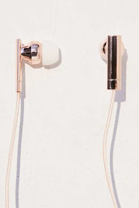 Skinnydip Rose Gold Earbud Headphones | Urban Outfitters US