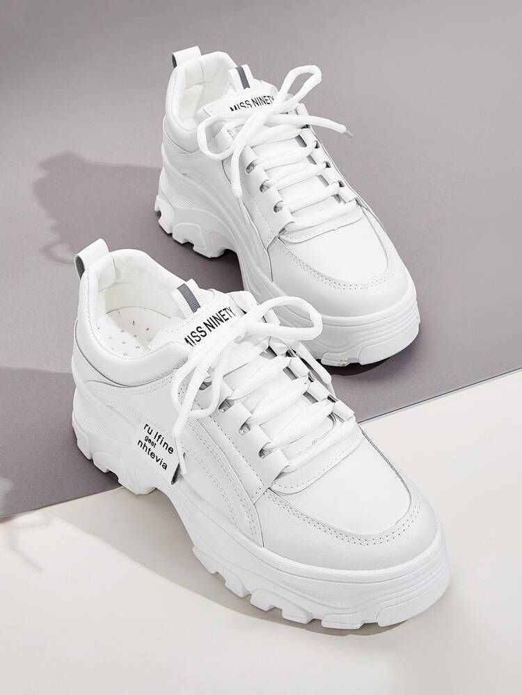 Lace-up Front Chunky Sneakers | SHEIN