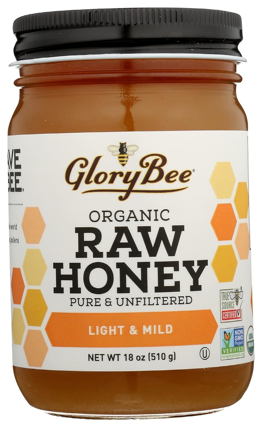 GloryBee Clover Blossom Raw Organic Honey, 18 Ounce | Amazon (US)