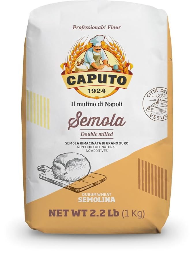 Caputo Antimo Di Grano Duro Rimacinata Semolina Flour - All Natural Dough for Fresh Pasta, 2.2 lb | Amazon (US)