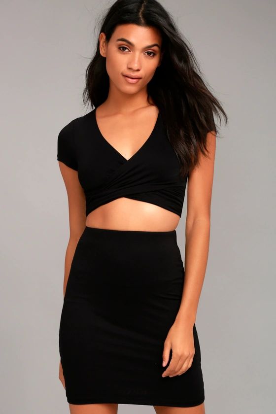 By Your Side Black Two-Piece Dress | Lulus (US)