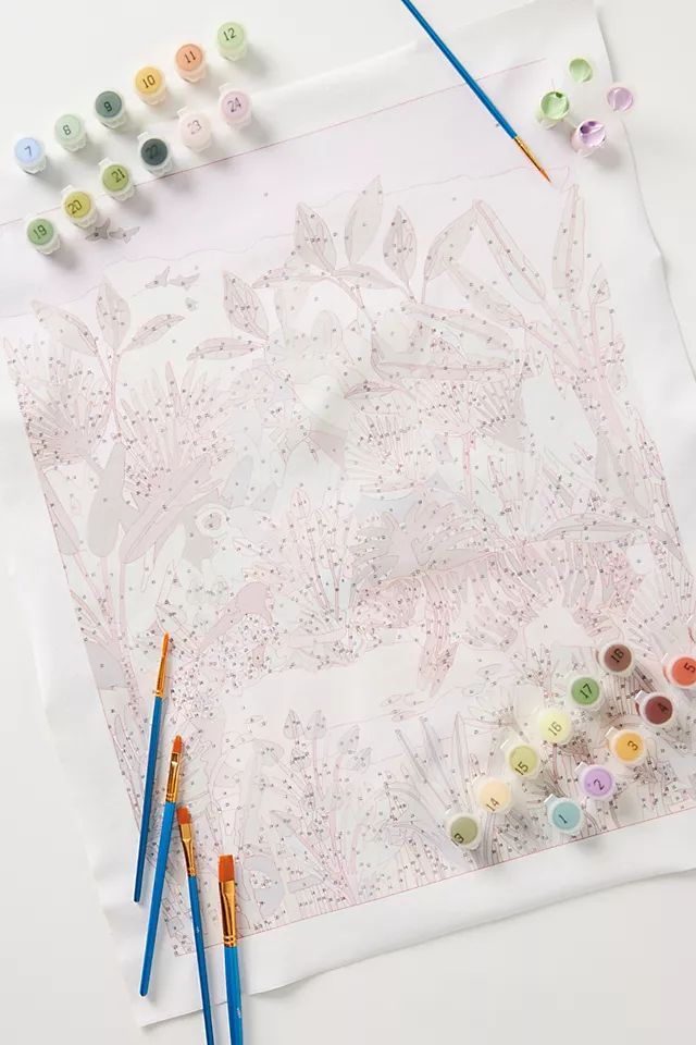 Adult Paint-By-Numbers Kit | Anthropologie (US)