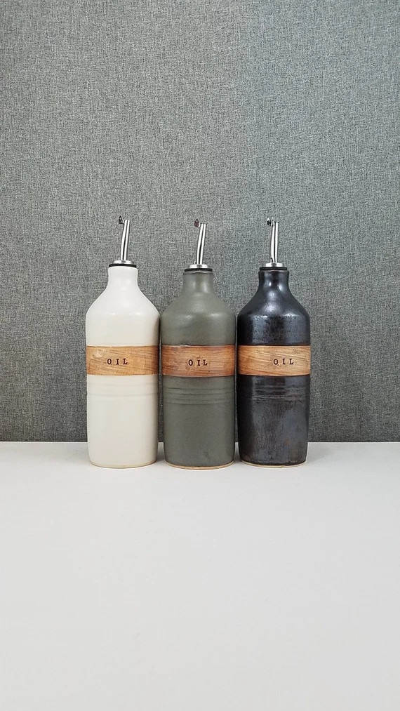 Made to order** Ceramic olive oil cruet, pottery oil bottle, ceramic oil bottle | Etsy (US)
