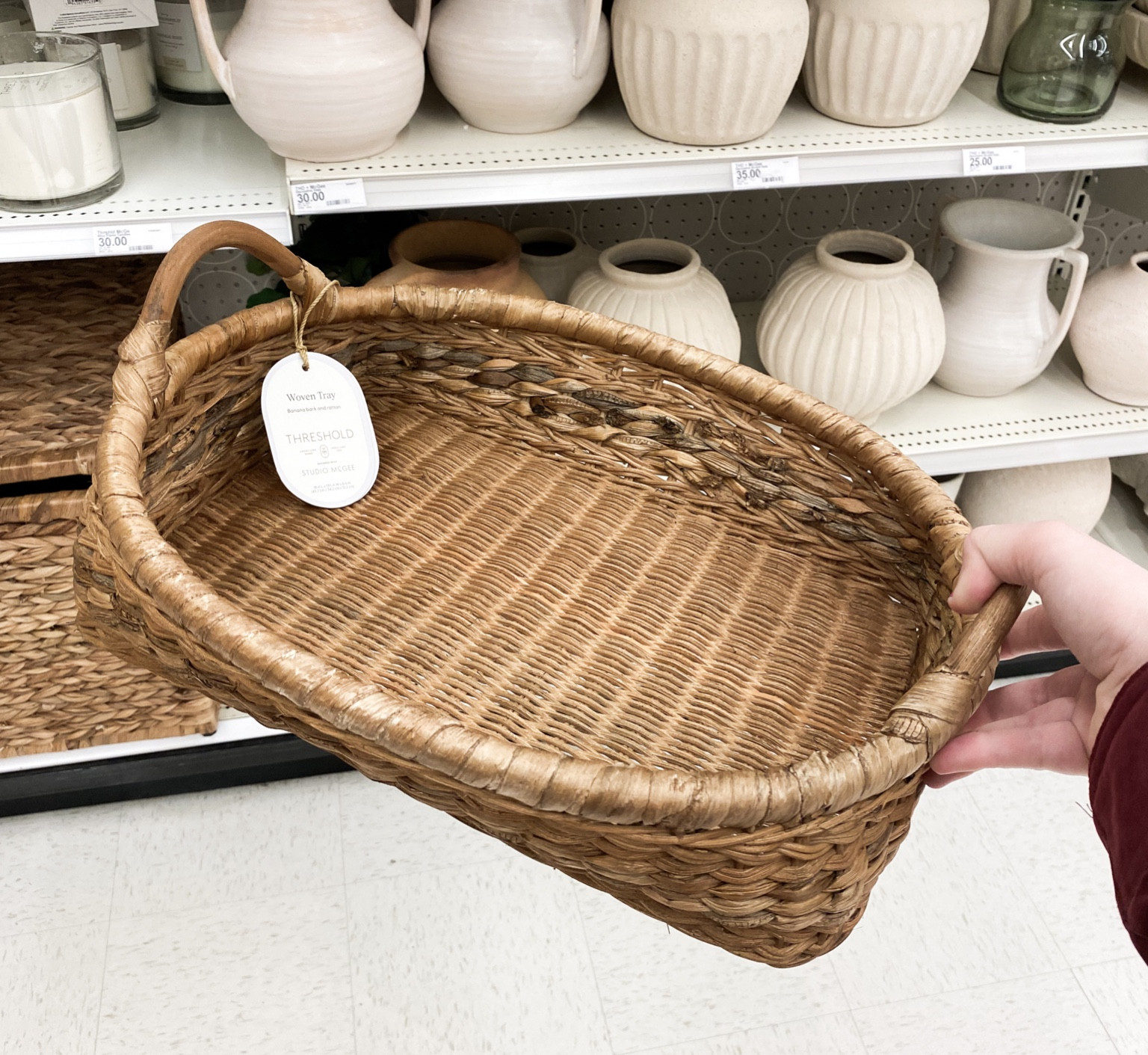 Loving the style of this oval rim woven tray from the Studio McGee line at Target. 🖤 It’s the perfect tray for your coffee table or next to your entry door as a carry all basket. 

#LTKfindsunder50 #LTKhome #LTKSeasonal