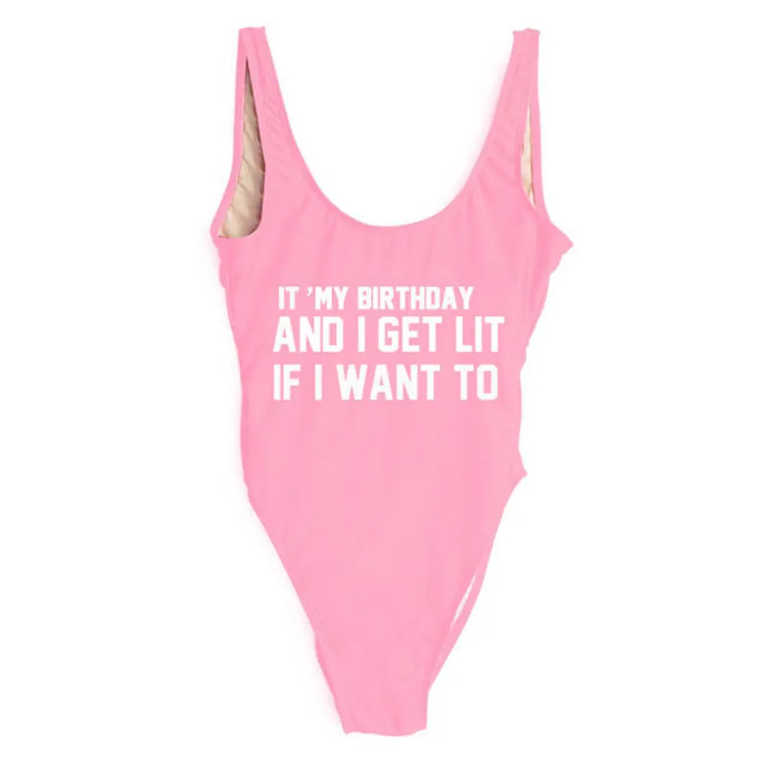 It My Birthday And I Get If I Want To. Swimsuit. Birthday Swimwear. Beach Bathing Suit. Bachelore... | Etsy (US)