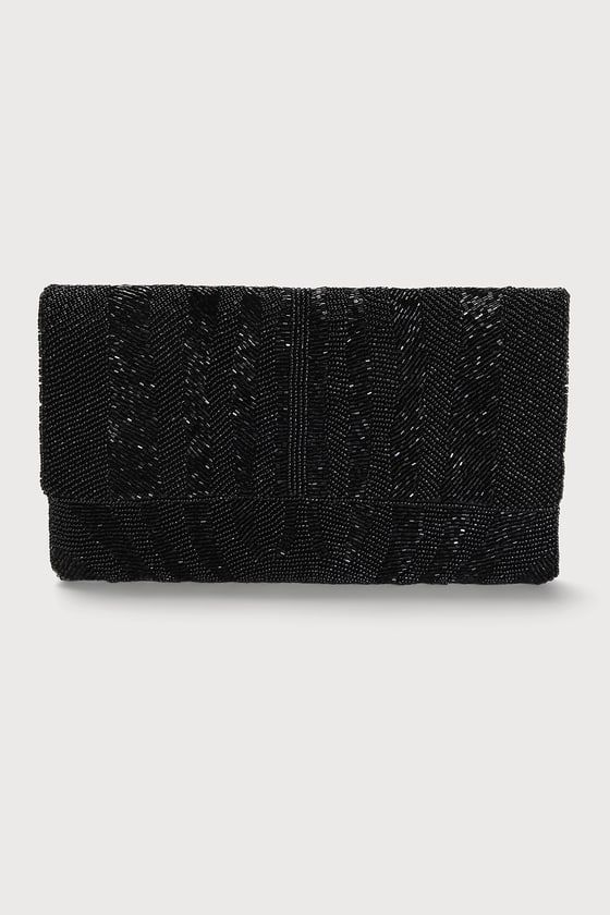 Coolest Vibe Black Beaded Clutch | Lulus (US)