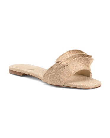 Handmade In Brazil Ivy Ruffle Flat Sandals | TJ Maxx